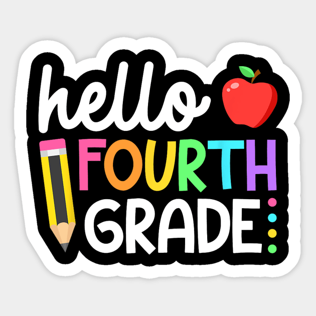 Hello Fourth Grade Team 4th Grade Back to School Teacher Sticker by torifd1rosie